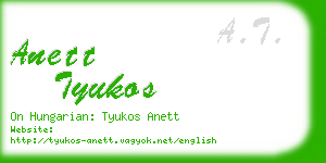 anett tyukos business card